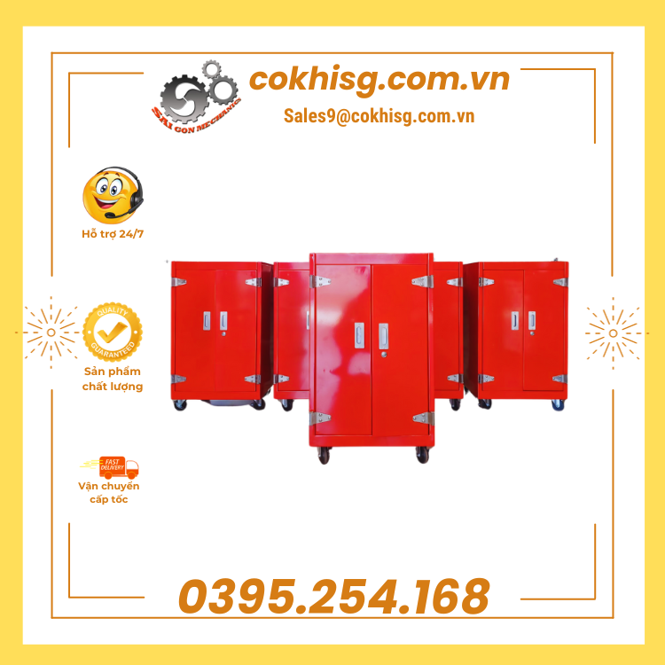 Xe đẩy đồ nghề chuyên dụng trong các garage ô tô